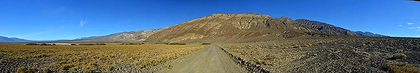 Panorama of the Panamint Mountains from Indian Ranch Road, November 16, 2014